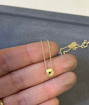 שרשרת SUNRISE  בשיבוץ יהלום שחור - זהב 14k