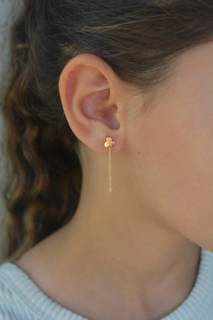 תילתן\לב\כוכב צמוד ושרשרת - זהב 14K