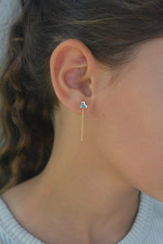 תילתן\לב\כוכב צמוד ושרשרת - זהב 14K