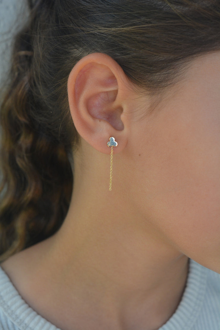 תילתן\לב\כוכב צמוד ושרשרת - זהב 14K