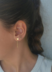 תילתן\לב\כוכב צמוד ושרשרת - זהב 14K