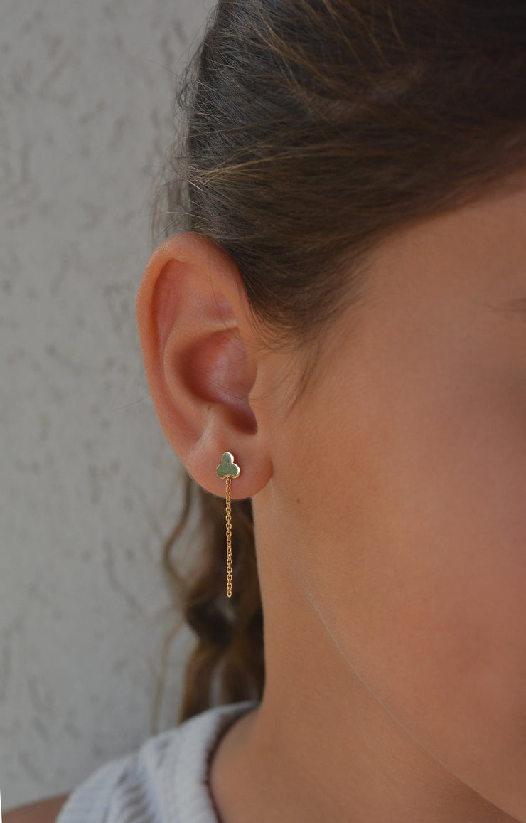 תילתן\לב\כוכב צמוד ושרשרת - זהב 14K