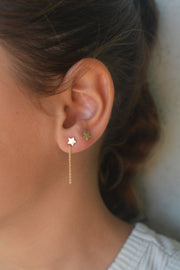 תילתן\לב\כוכב צמוד ושרשרת - זהב 14K