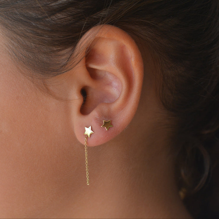 תילתן\לב\כוכב צמוד ושרשרת - זהב 14K