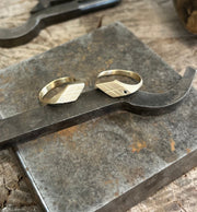 טבעת מעוין - זהב 14k ויהלום