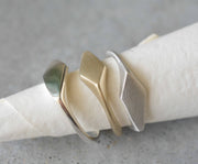 טבעת מעוין אסימטרי - זהב 14k
