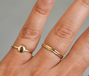 טבעת שטוחה זהב 14k
