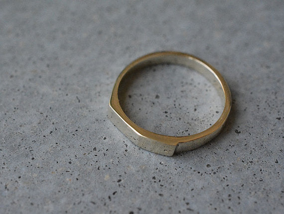 טבעת מדרגה זהב 14k