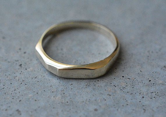 טבעת זוויות זהב 14k