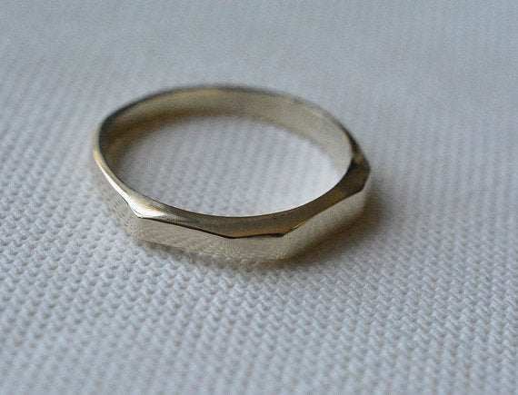 טבעת זוויות זהב 14k