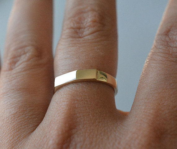 טבעת מדרגה זהב 14k